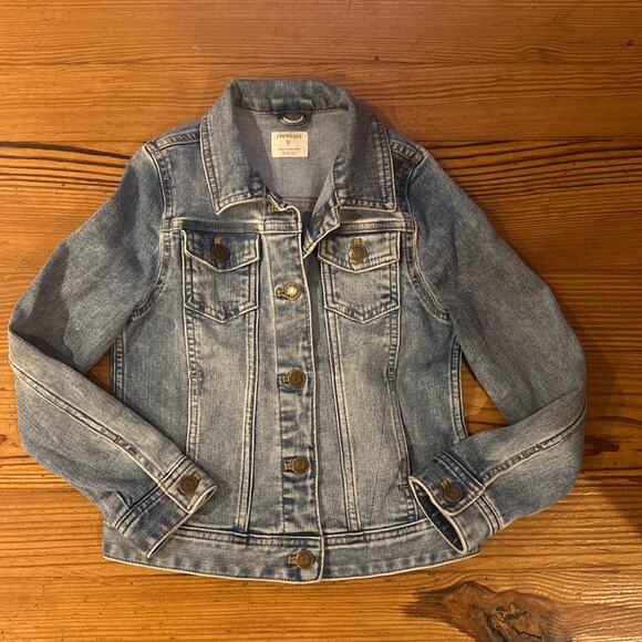 Crewcuts medium wash denim button girls jacket SIZE M - Picture 1 of 5